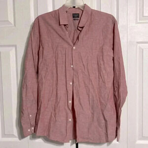 Selected Homme slim fit cotton linen men’s button down shirt size 16.5